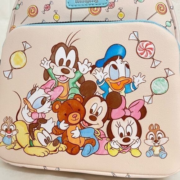 LOUNGEFLY  DISNEY Mickey Mouse & Friends Babies Mini Backpack - Picture 6 of 13